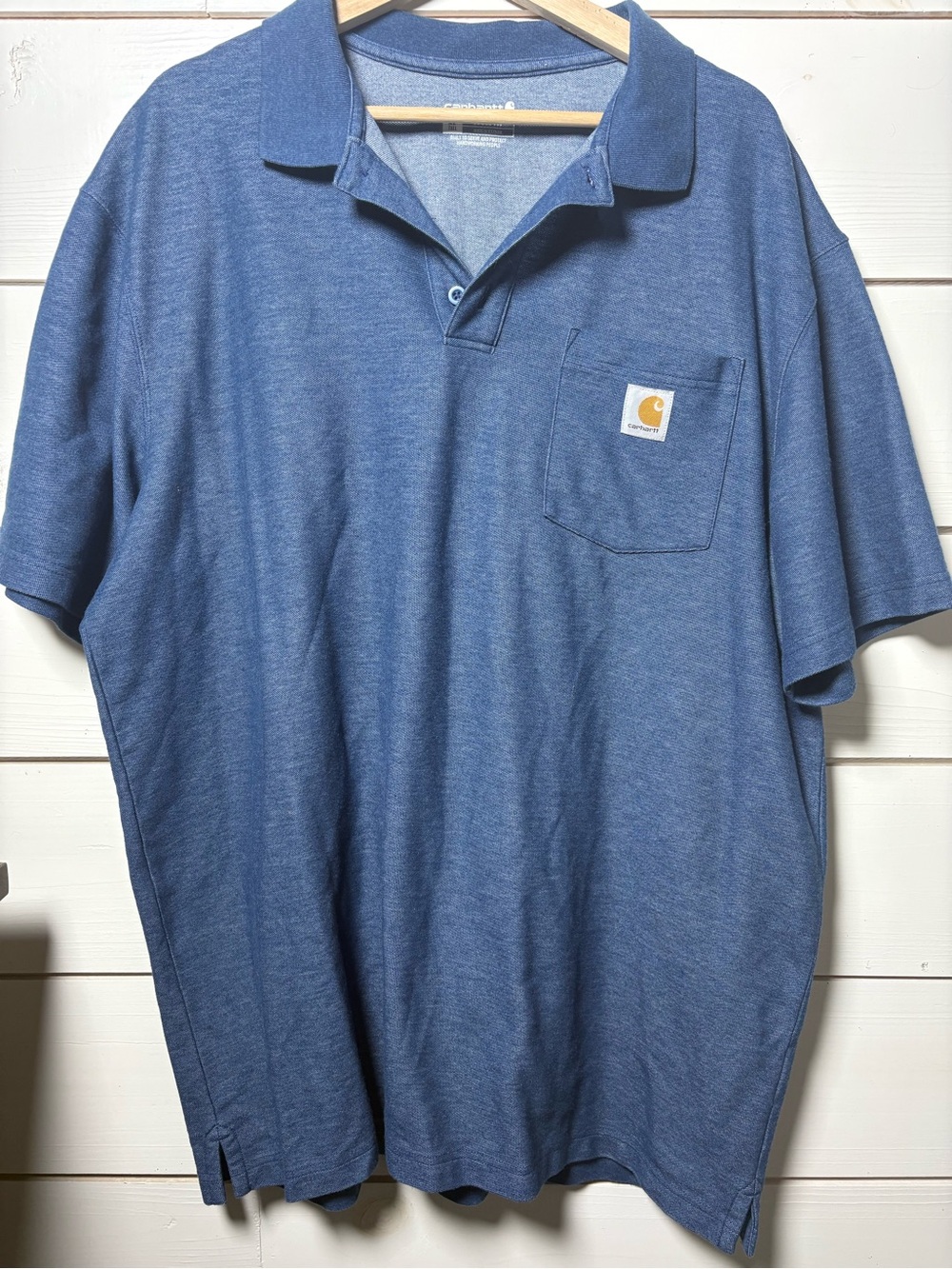 Carhartt Heathered Blue Pocket Polo